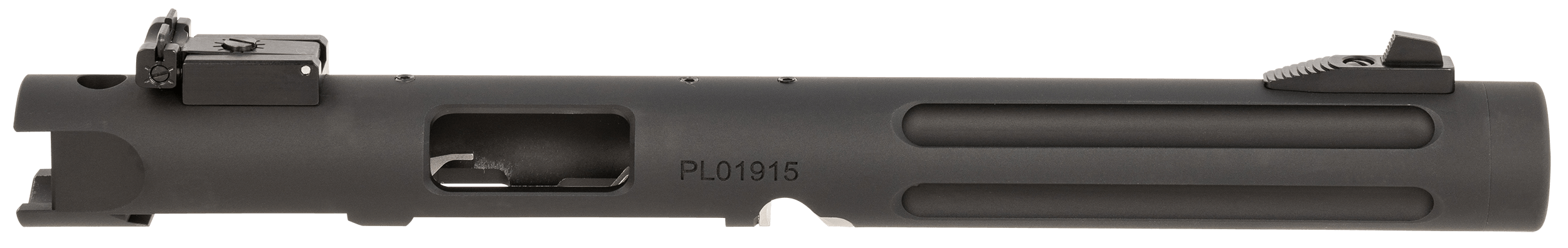 Tactical Solutions PLIV6TEMBRF Pac-Lite Barrel 22 LR 6" Threaded & Fluted Drilled & Tapped Adj. Sights Black Anodized for Ruger Mark IV & IV 22/45
