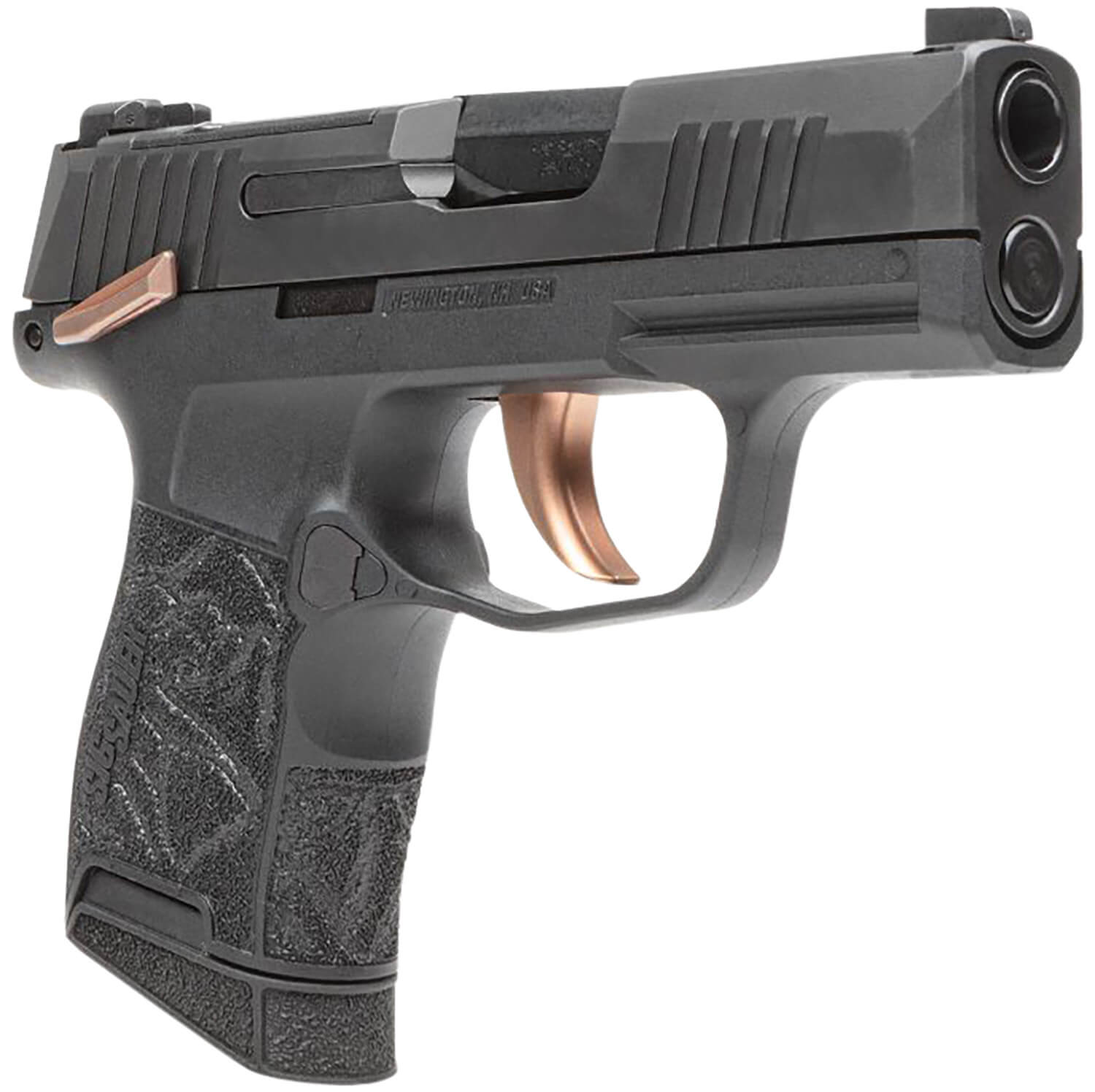 Sig Sauer 365380ROSEMS P365 Rose 380 Cal 10+1 3.10" Black Barrel Black Nitron Optic Ready/Serrated w/"Rose" Engraved Slide Black Steel Frame w/Matte Rose Controls Black Polymer w/Rose Engraved Grips - Image 3