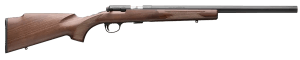 Browning 025253204 T-Bolt Target SR 22 WMR 10+1 20" Matte Blued Heavy Bull Threaded Barrel Drilled & Tapped Matte Blued Steel Receiver Grade I Black Walnut Target Style Fixed w/Raised Comb Stock
