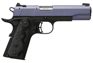 Browning 051893490 1911-22 Black Label Full Size Frame 22 LR 10+1  4.25" Matte Stainless Steel Barrel  Crushed Orchid Cerakote Serrated Slide  Matte Black Polymer Frame w/Beavertail  Black Laminate Wood Grip