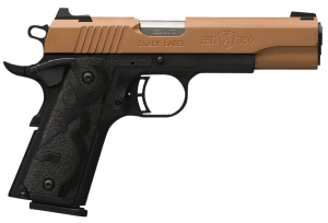 Browning 051987492 1911-380 Black Label Full Size Frame 380 ACP 8+1 4.25" Matte Stainless Steel Barrel Copper Cerakote Serrated Stainless Steel Slide Matte Black Polymer Frame w/Beavertail