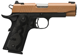 Browning 051988492 1911-380 Black Label Compact Frame 380 ACP 8+1 3.63" Matte Stainless Steel Barrel Copper Cerakote Serrated Stainless Steel Slide Matte Black Polymer Frame w/Beavertail