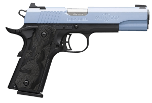 Browning 051989492 1911-380 Black Label Full Size Frame 380 ACP 8+1 4.25" Matte Stainless Steel Barrel Polar Blue Cerakote Serrated Aluminum Slide Matte Black Polymer Frame w/Beavertail