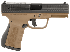 FMK FMKG49BB G3 9mm Luger 14+1 4" Stainless Steel Barrel Black Optic Cut/Serrated Carbon Steel Slide Burnt Bronze Polymer Frame w/Picatinny Rail Black Backstrap Grip