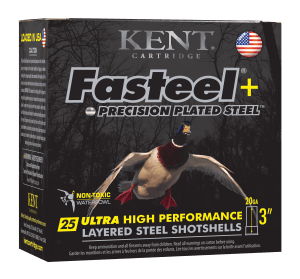 Kent Cartridge K203FSP284X6 Fasteel + Waterfowl 20 Gauge 3" 1 oz 4/6 Shot 25rd Box