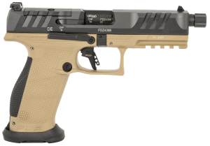 Walther Arms 2876582 PDP Pro SD Full Size 9mm Luger 18+1 5.10" Black Steel Threaded Barrel Black Optic Ready/Serrated Slide Flat Dark Earth Polymer Frame w/Picatinny Rail Performance Duty Texture Grips Ambidextrous