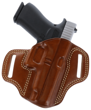 Galco CM270 Combat Master OWB Tan Leather Belt Slide Fits Browning Hi-Power/Springfield SA-35/Girsan MC P35/Match Right Hand