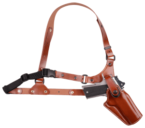 Galco GA880R Great Alaskan Chest Holster Fits Chest Up To 54" Tan Leather Shoulder/Torso Strap Fits Springfield XDM Elite Right Hand