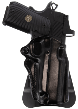 Galco SM2-800B Speed Master 2.0 OWB Black Leather Paddle Fits CZ P-10M/Glock 43/43x Right Hand