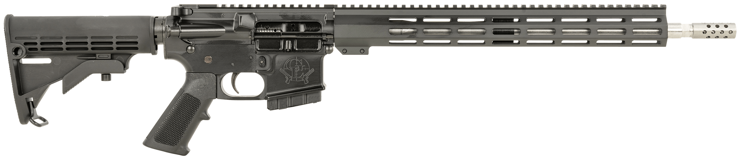 Great Lakes Firearms GL15350SSBLK16 AR-15 350 Legend 5+1 18" Stainless Threaded Barrel Black Cerakote Picatinny Rail Aluminum Receiver 15.25" M-LOK Handguard Black Synthetic Adjustable Stock Mil-Spec Grip Right Hand