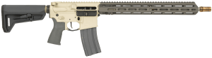 Q LLC SW55616INRIFLE Sugar Weasel 5.56x45mm NATO 30+1 16" FDE Rec Gray Furniture Magpul SL-K Stock Cherry Bomb Muzzle Brake Ambi Safety & Charging Handle