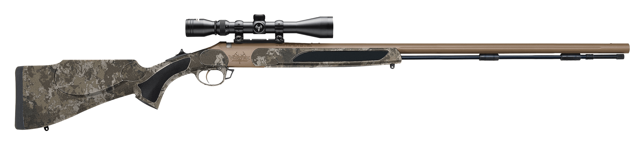 Traditions R5568804625 Vortek StrikerFire 50 Cal 209 Primer 28" Burnt Bronze Barrel/Rec Veil Wideland Synthetic Furniture 3-9x40mm Scope
