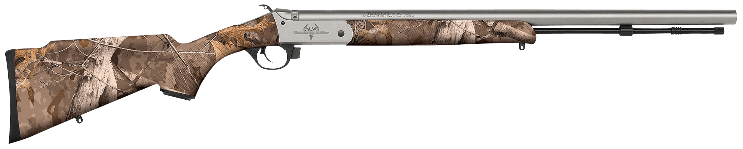 Traditions R721108432 Buckstalker XT 50 Cal 209 Primer 24" Stainless Cerakote Barrel/Rec Next Wyld Camo Synthetic Stock