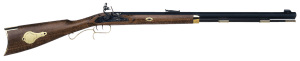 Traditions R2390801 Hawken Woodsman 50 Cal Flintlock 28" Octagonal Blued Barrel/Rec Hardwood Stock Double Set Triggers Brass Accents Adjustable Sight