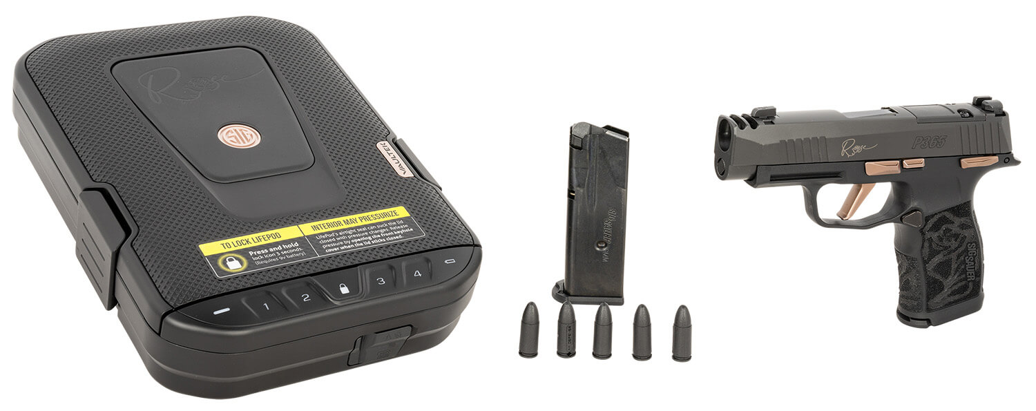 Sig Sauer 365XL9ROSEMS10 P365XL Rose 9mm Luger 10+1 3.10" Black Barrel Black Nitron Integrally Compensated/Optic Ready/Serrated w/"Rose" Engraved Slide Black Steel Frame w/Matte Rose Controls Black Polymer w/Rose Engraved Grips - Image 3