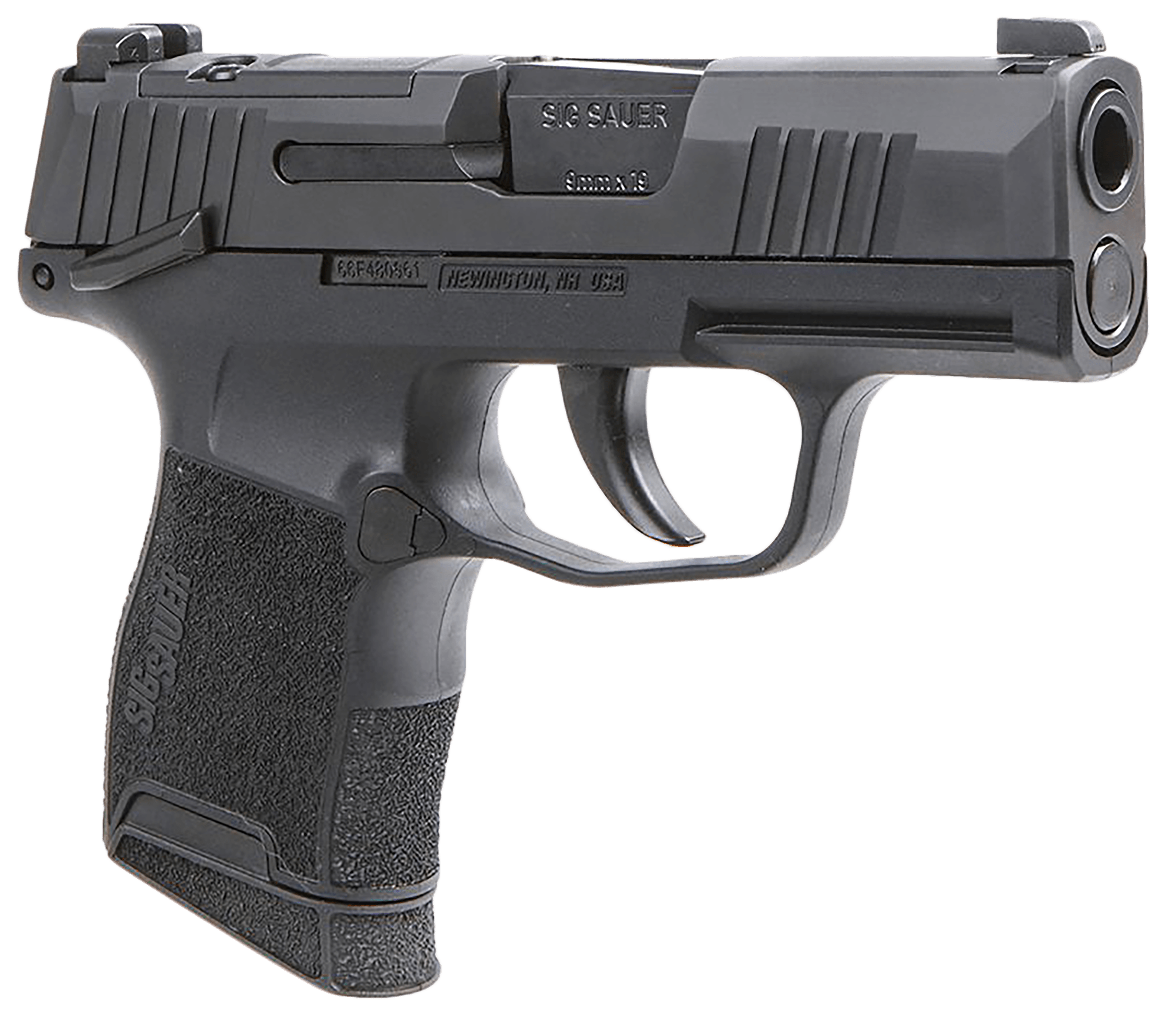 Sig Sauer 3659BXR3PMS P365 BXR Micro-Compact 9mm Luger 10+1 3.10" Black Steel Barrel Black Nitron Optic Ready/Serrated Slide Black Stainless Steel Frame w/Picatinny Rail Black Polymer Grips