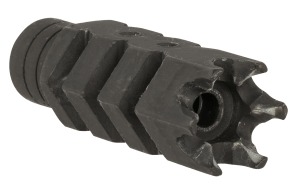 ATI Outdoors A5102251 Shark Muzzle Brake Black Oxide Steel with 1/2"-28 tpi Threads for .223 Cal/5.56 AR-15
