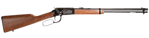 Rossi RL22W201WDEN19 Rio Bravo Full Size Lever Action 22 WMR 12+1 20" Polished Black Steel Barrel Polished Black w/July 4 Eagle Engraving Steel Receiver German Fixed Beechwood Stock Right Hand