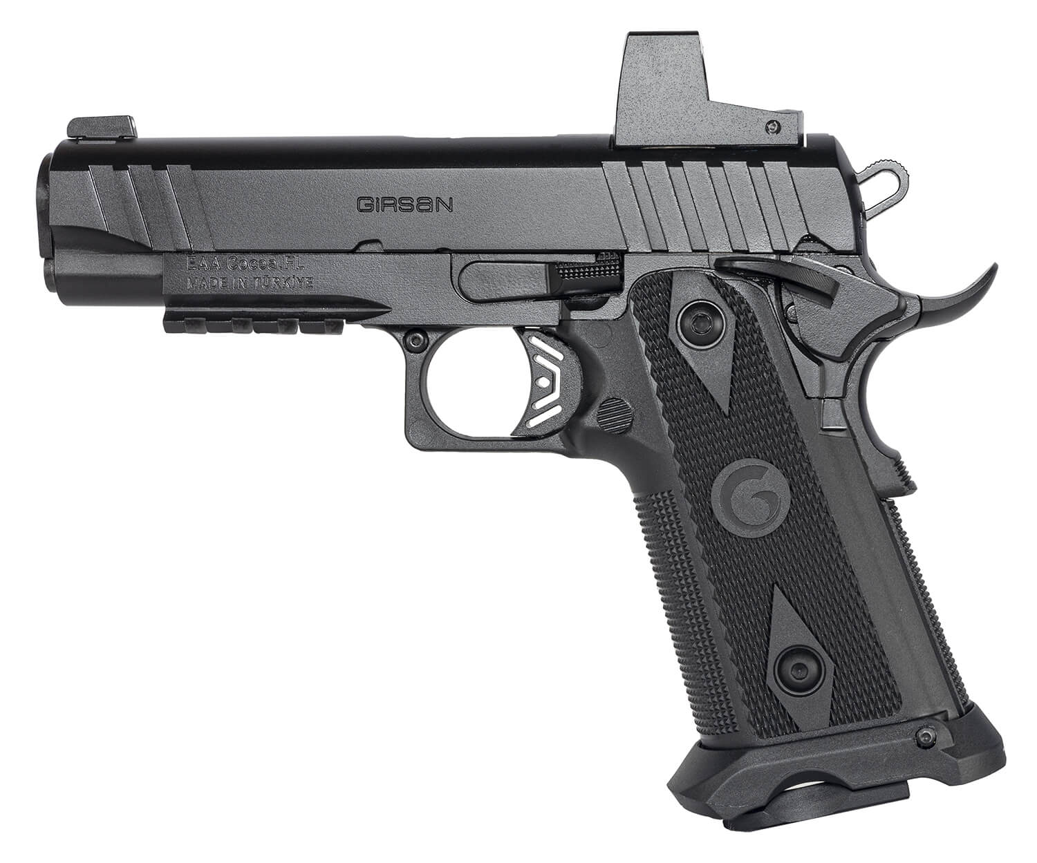 Girsan 395000 Witness2311 10mm Auto 15+1 5" Black Steel Barrel Black Optic Ready/Serrated Steel Slide Black Polymer Frame w/Beavertail & Picatinny Rail Black Checkered Polymer Grip Ambidextrous - Image 2
