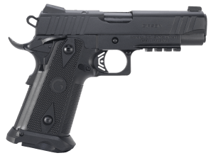 Girsan 395050 Witness2311 45 ACP 11+1 5" Black Steel Barrel Black Serrated Steel Slide Black Polymer Frame w/Beavertail & Picatinny Rail Black Checkered Polymer Grip Ambidextrous