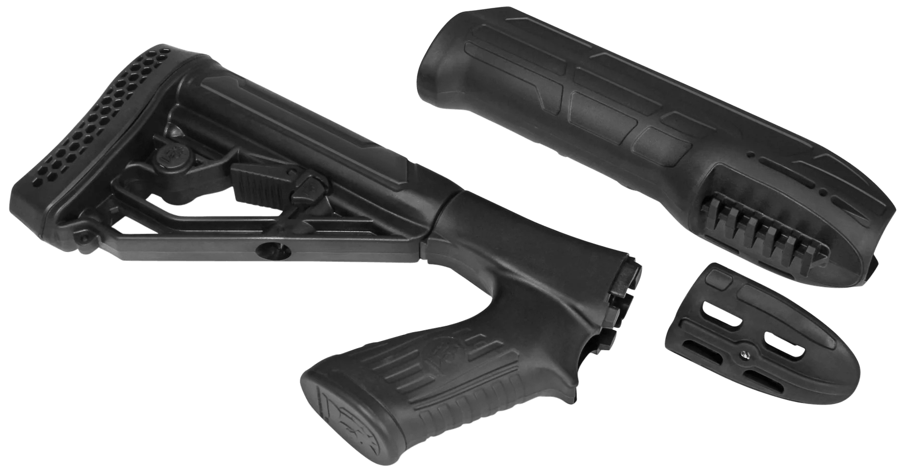 ADAPTIVE TACTICAL AT02000 EX Performance Stock & Forend Black Synthetic Fits Remington 870 12 Gauge