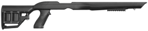 ADAPTIVE TACTICAL 1081039 Tac-Hammer RM4 Black Synthetic Adjustable Stock with Magazine Compartments Removable Barrel Inserts Stowaway Accessory Rail Fits Ruger 10/22 (Most Barrel Contours)