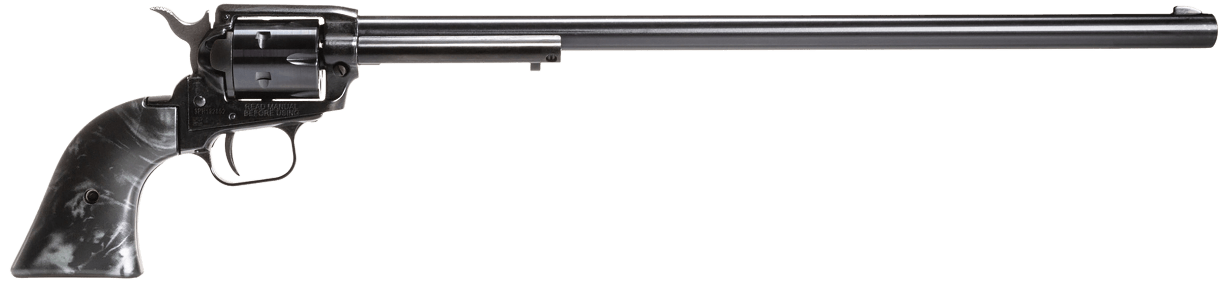 Heritage Mfg RR22B16BLKPRL Rough Rider 22 LR 6 Shot 16" Black Oxide Steel Barrel Black Oxide Zinc Alloy Frame Black Oxide Cylinder Black Pearl Grip Manual Safety
