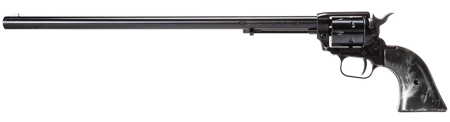 Heritage Mfg RR22B16BLKPRL Rough Rider 22 LR 6 Shot 16" Black Oxide Steel Barrel Black Oxide Zinc Alloy Frame Black Oxide Cylinder Black Pearl Grip Manual Safety - Image 2