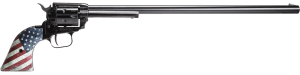 Heritage Mfg RR22B16USFLAG Rough Rider 22 LR 6 Shot 16" Black Oxide Steel Barrel Black Oxide Zinc Alloy Frame Black Oxide Cylinder US Flag Grip Manual Safety Exposed Hammer