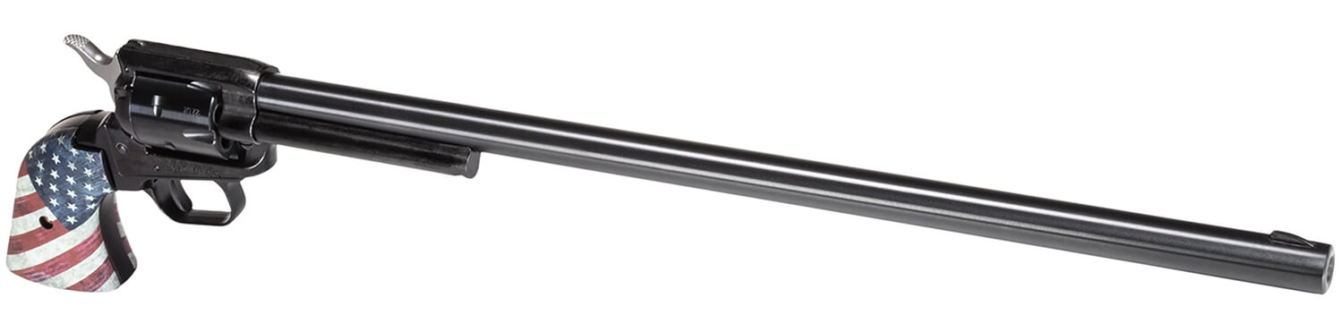 Heritage Mfg RR22B16USFLAG Rough Rider 22 LR 6 Shot 16" Black Oxide Steel Barrel Black Oxide Zinc Alloy Frame Black Oxide Cylinder US Flag Grip Manual Safety Exposed Hammer - Image 3