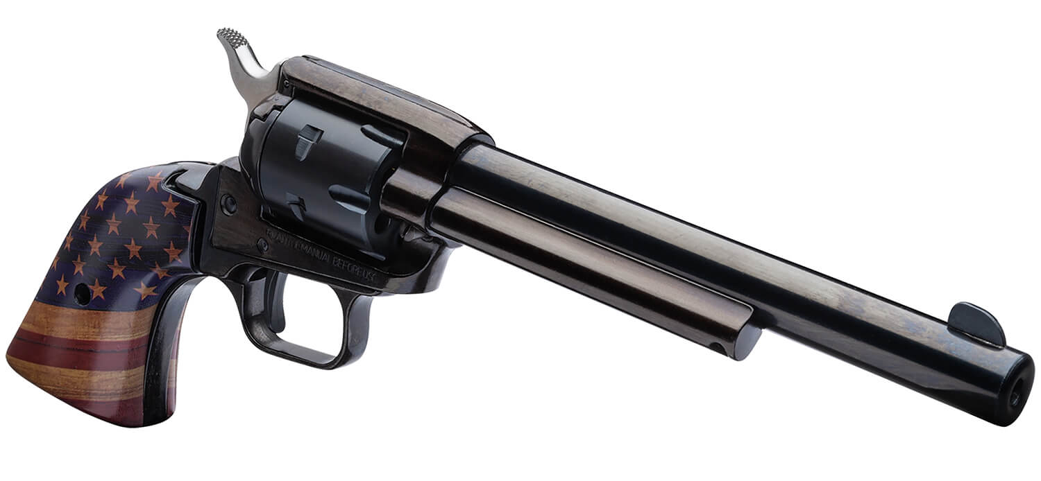 Heritage Mfg RR22B6GOLDUSA Rough Rider 22 LR 6 Shot 6.50" Black Oxide Steel Barrel Black Oxide Zinc Alloy Frame Black Oxide Cylinder Gold USA Flag Grip Exposed Hammer - Image 3
