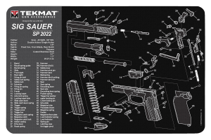 TekMat TEKR17SIGSP2022 Sig Sauer SP2022 Cleaning Mat Sig SP2022 Parts Diagram 11" x 17"