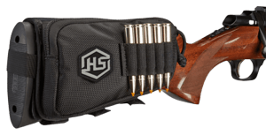 Hunters Specialties 01620 Buttstock Shell Holder W/Pouch Holds 5 Cartridges Black Polyester