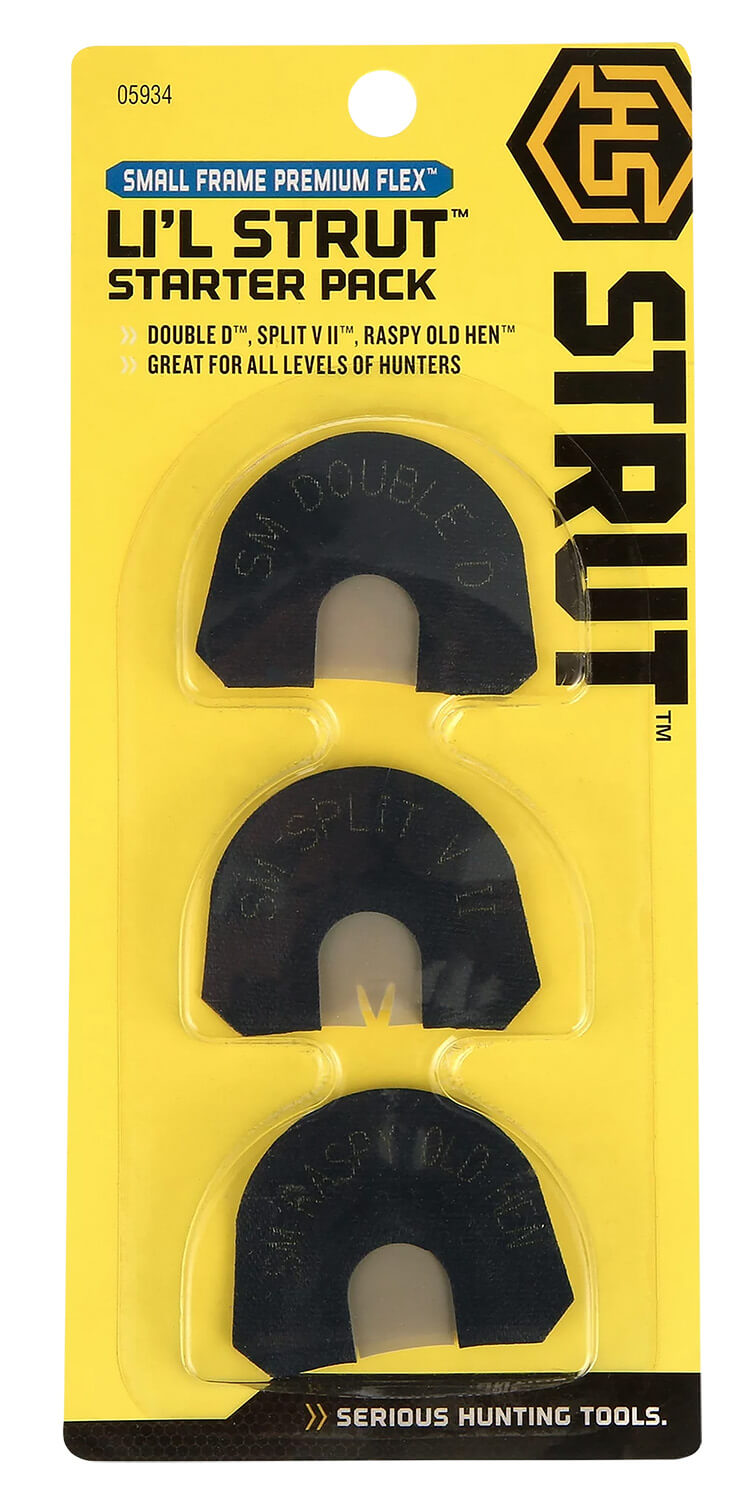 Hunters Specialties STR05934 Lil' Strut Starter Pack Diaphragm Call Attracts Turkey Species Black - Image 2