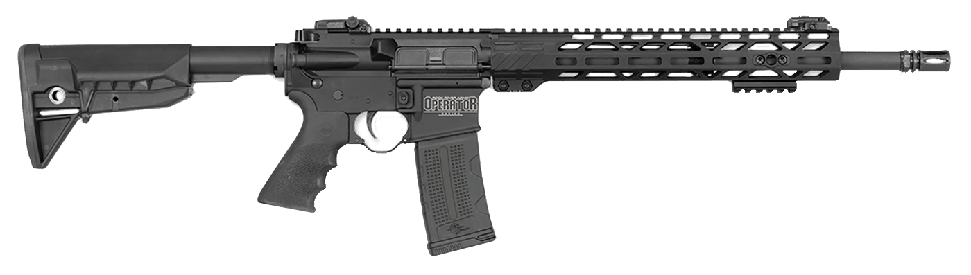 Rock River Arms OP1510 LAR-15M Operator DMR 5.56x45mm NATO 30+1 16" Black BCM SOPMOD Stock 13" M-Lok Handguard Hogue Beavertail Grip Magpul MBUS Pro Sights OEM Match Trigger