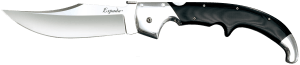 Cold Steel CS62MA Espada XL 7.50" Folding Clip Point Plain S35VN SS Blade/9.25" Black w/Polished Bolsters G10 Handle Includes Belt Clip