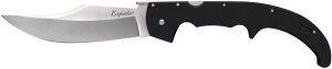 Cold Steel CS62MGC Espada XL 7.50" Folding Clip Point Plain AUS-10A SS Blade/9.25" Black w/Polished Bolsters G10 Handle Includes Belt Clip