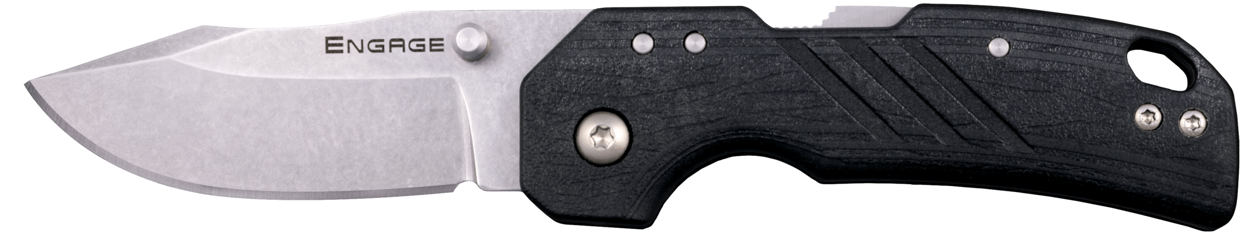 Cold Steel CSFL25DPLC Engage 2.50" Folding Clip Point Plain Stonewashed 4116 SS Blade/Black GFN Handle Includes Belt Clip