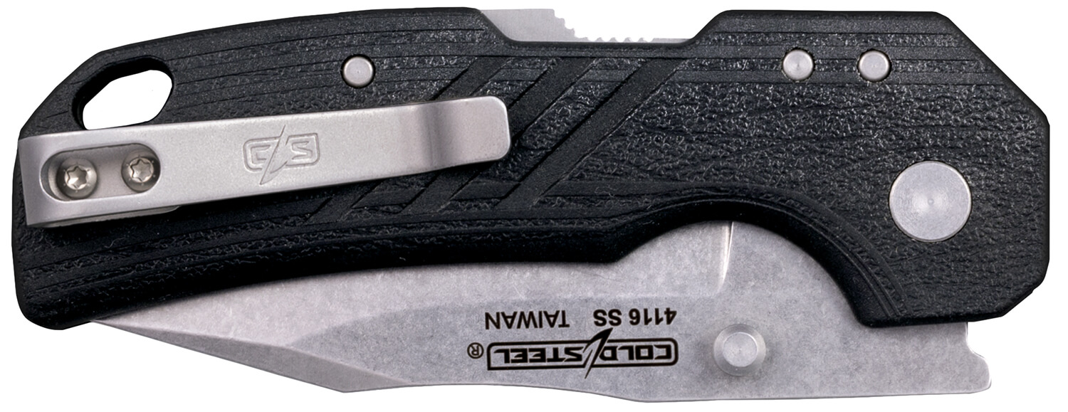 Cold Steel CSFL25DPLC Engage 2.50" Folding Clip Point Plain Stonewashed 4116 SS Blade/Black GFN Handle Includes Belt Clip - Image 2