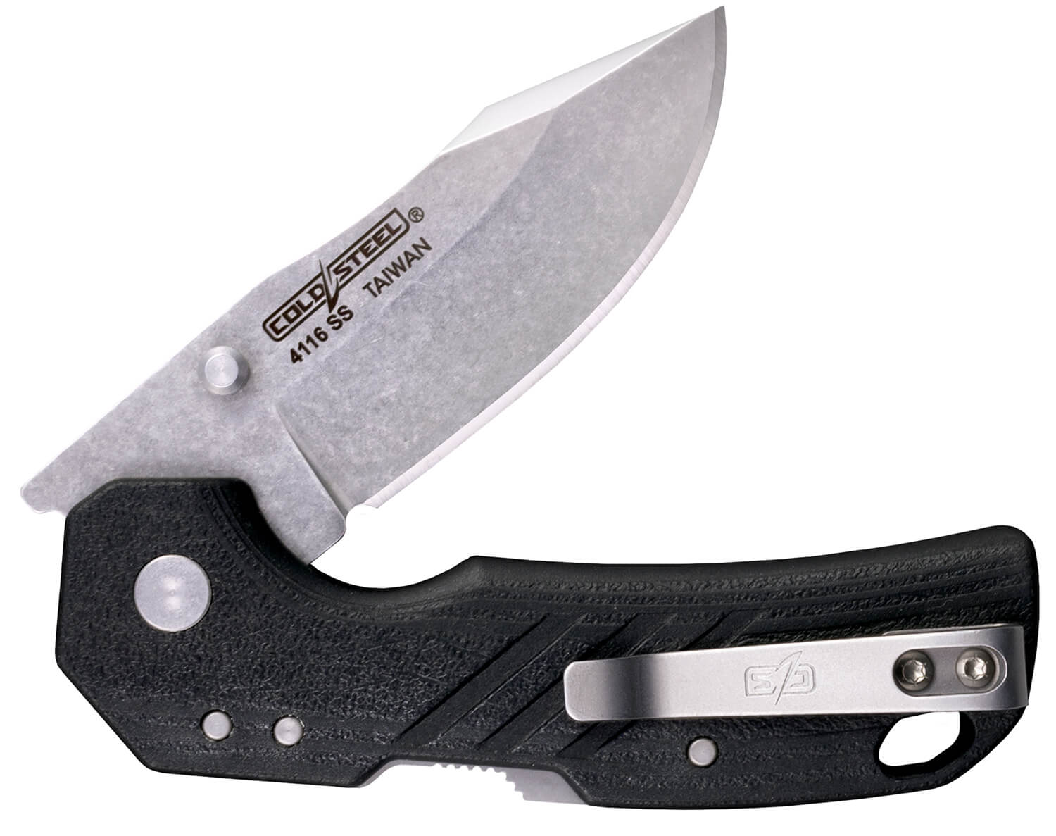 Cold Steel CSFL25DPLC Engage 2.50" Folding Clip Point Plain Stonewashed 4116 SS Blade/Black GFN Handle Includes Belt Clip - Image 3
