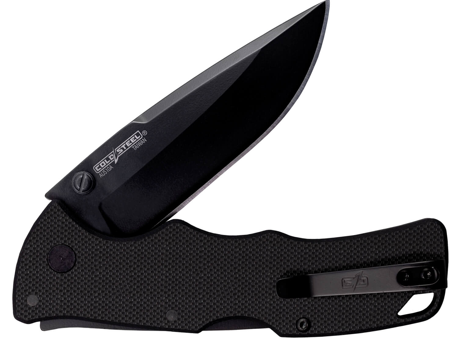 Cold Steel CSFLC3SP10A Verdict 3" Folding Spear Point Plain Black Matte AUS-10A SS Blade/Black G10 Handle Includes Belt Clip - Image 3