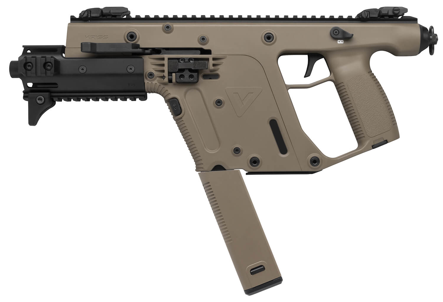 Kriss USA KV90PFD30 Vector SDP Enhanced G2 9mm Luger 40+1 6.50" Black Nitride Threaded Barrel Flat Dark Earth Picatinny Rail Top & Bottom MK5M Modular Rail - Image 2