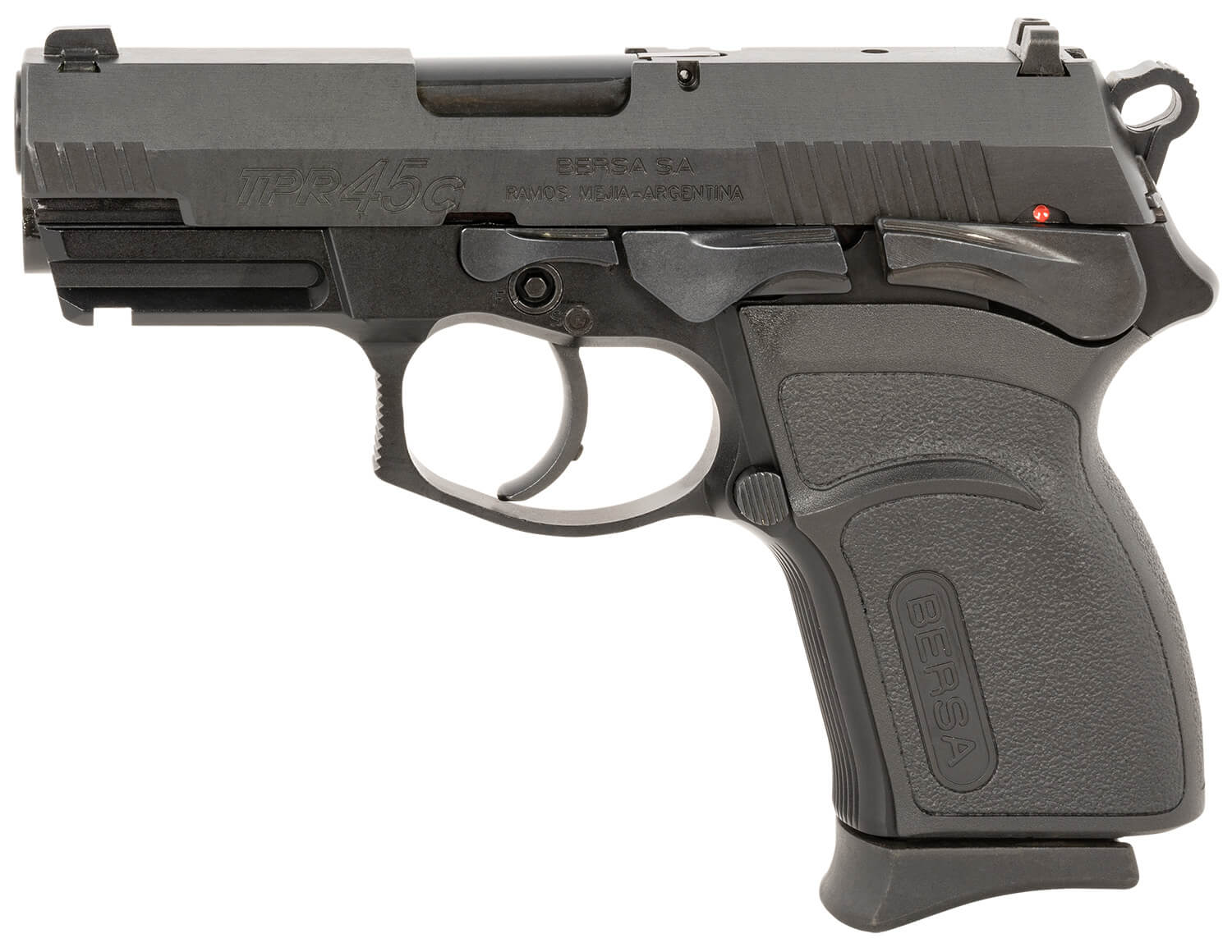 Bersa TPR45CM TPRC Compact 45 ACP 7+1 3.50" Steel Black Barrel Matte Black Serrated Slide & Aluminum Frame w/Picatinny Rail Black Polymer Grips Ambidextrous - Image 2