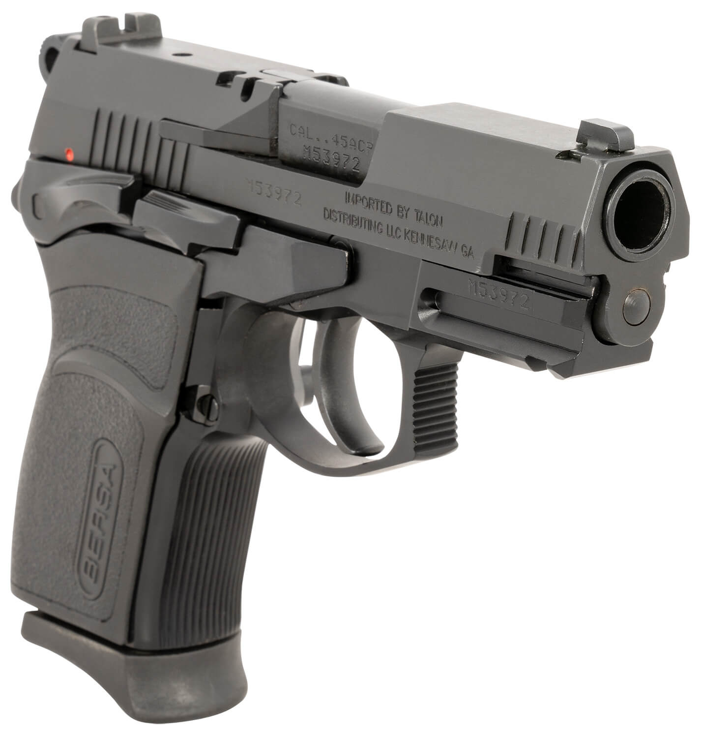 Bersa TPR45CM TPRC Compact 45 ACP 7+1 3.50" Steel Black Barrel Matte Black Serrated Slide & Aluminum Frame w/Picatinny Rail Black Polymer Grips Ambidextrous - Image 3