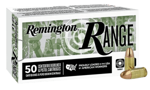 Remington Ammunition R27778 Range  9mm Luger 115 gr Full Metal Jacket 50rd Box