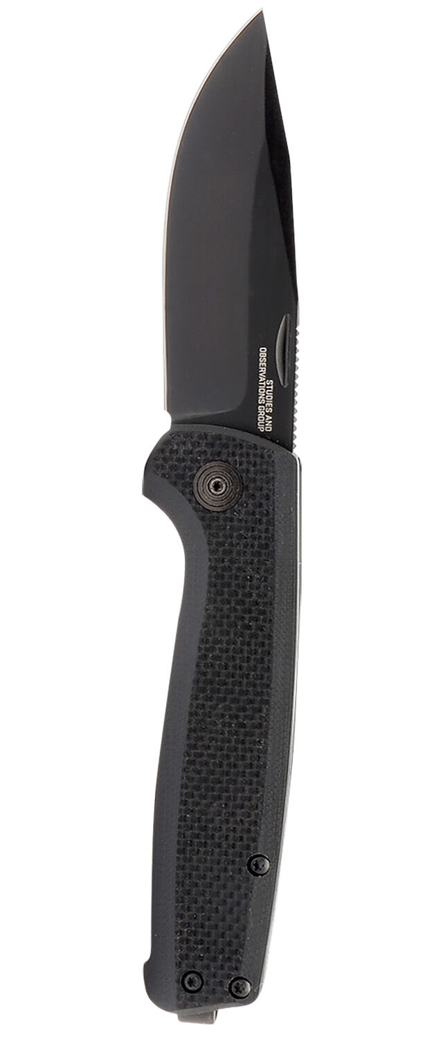 S.O.G SOGTM1005BX Terminus SJ 2.90" Folding Clip Point Plain Stonewashed Cryo D2 Steel Blade/ Blackout G10 Handle Includes Belt Clip - Image 2