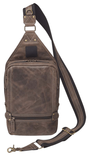 Gun Tote'n Mamas/Kingport GTMCZY108 Sling Backpack Brown Leather Includes Standard Holster