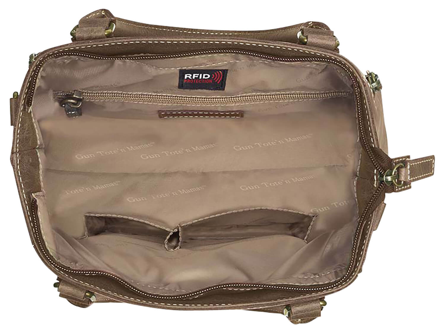 Gun Toten Mamas/kingport GTMCZY51 Town Tote Brown Leather Includes Standard Holster - Image 2