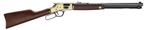 Henry H006GC Side Gate 45 Colt (LC) 10+1 20" Blued Octagon Barrel Polished Brass Rec American Walnut Stock Adj. Sight