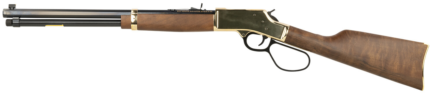 Henry H006GCL Side Gate 45 Colt (LC) 10+1 20" Blued Octagon Barrel Polished Brass Rec American Walnut Stock Adj. Sight Large Loop Lever - Image 2